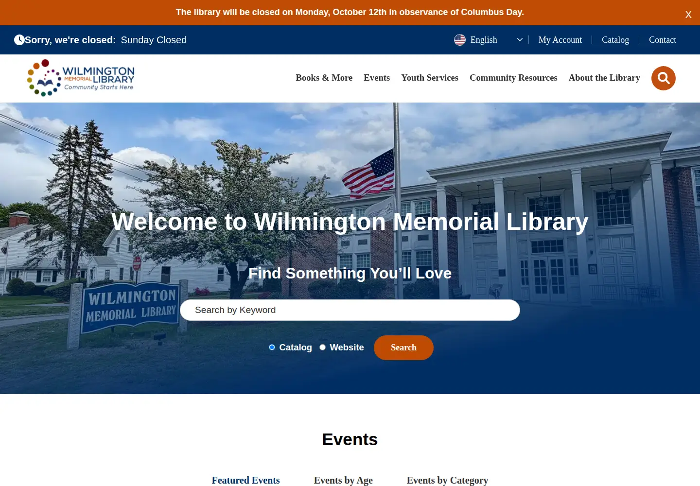 Screenshot of wilmlibrary.org