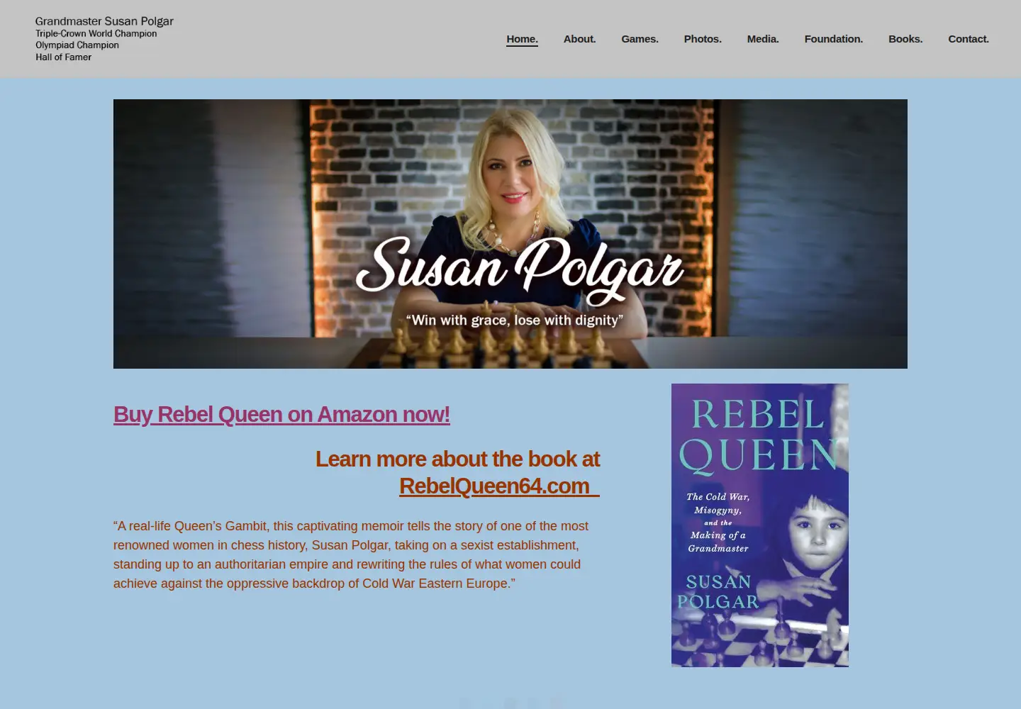 Screenshot of susanpolgar.com
