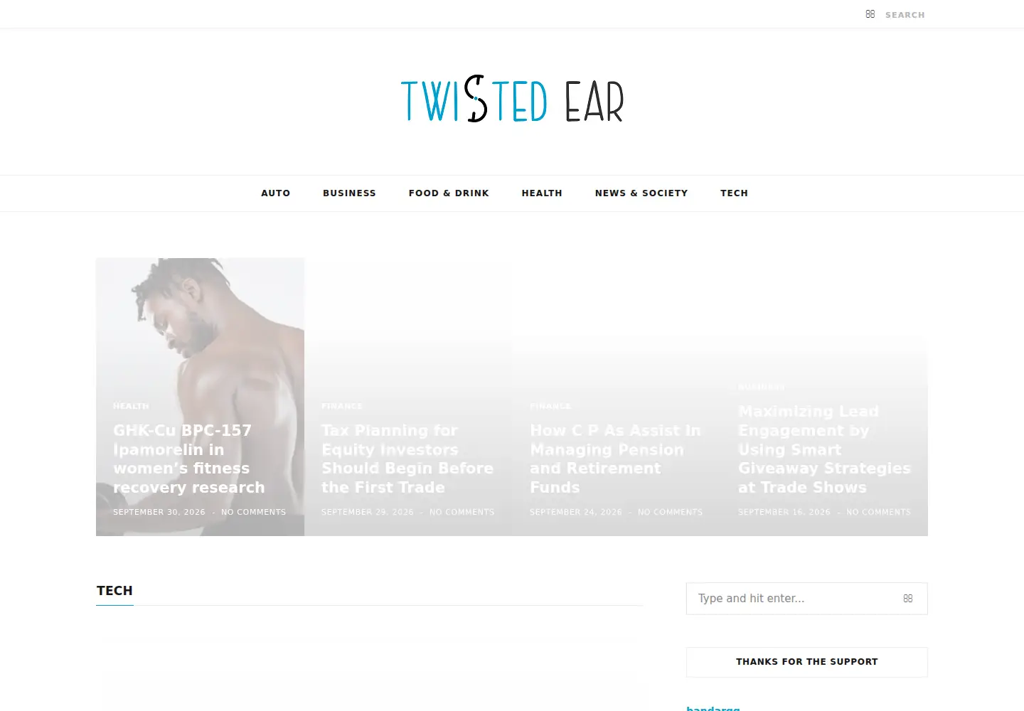 Screenshot of twistedear.com