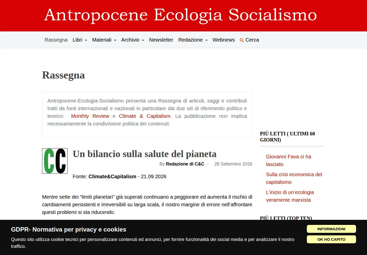 Screenshot of antropocene.org