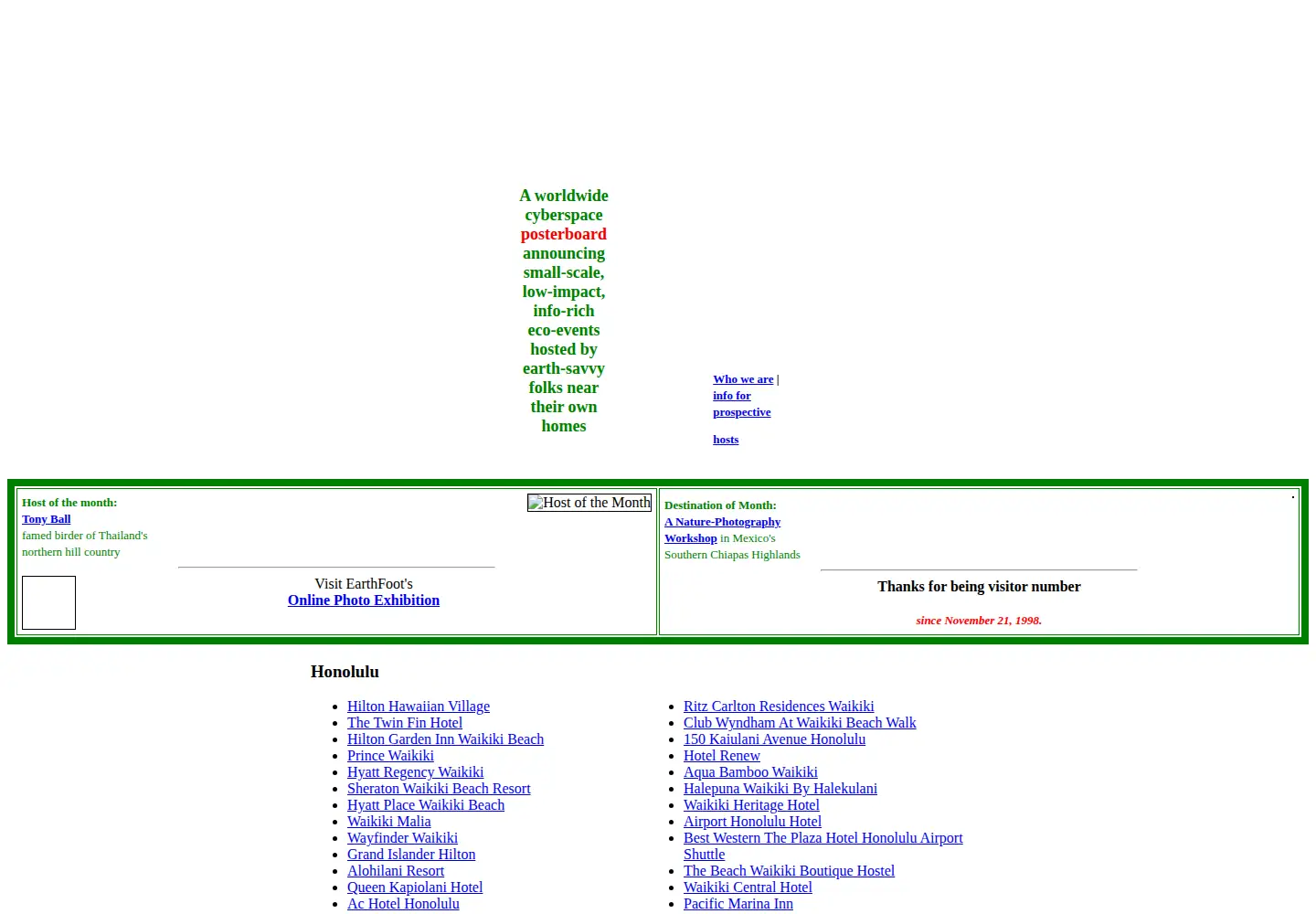 Screenshot of earthfoot.org