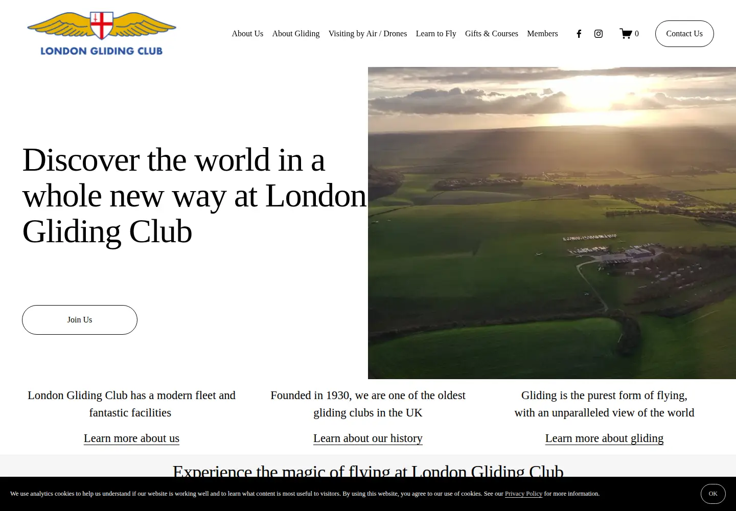 Screenshot of londonglidingclub.co.uk