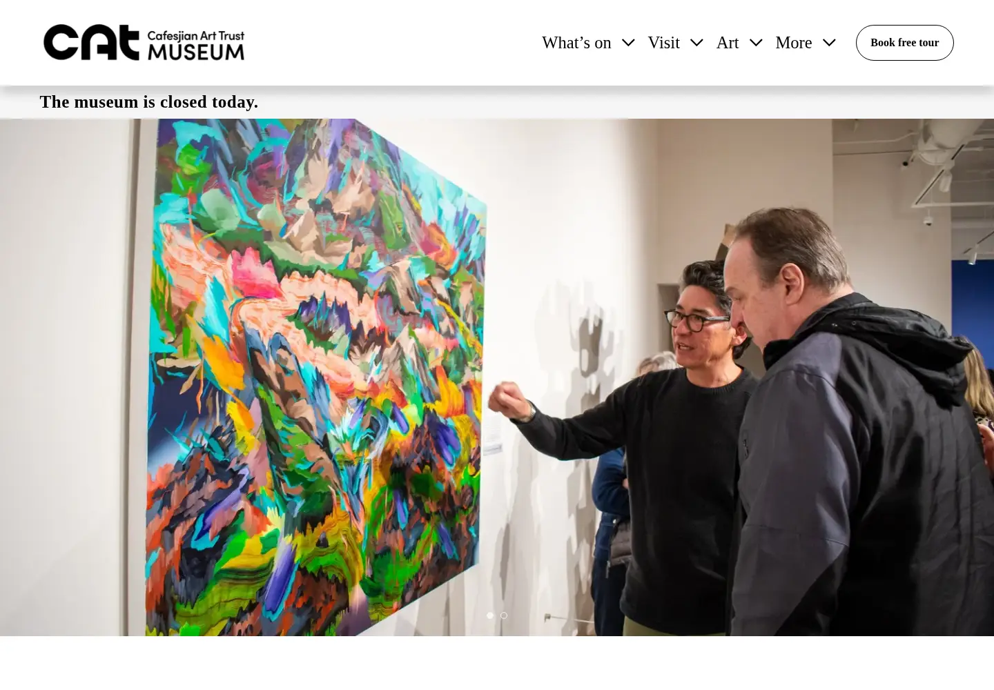 Screenshot of cafesjianarttrust.org