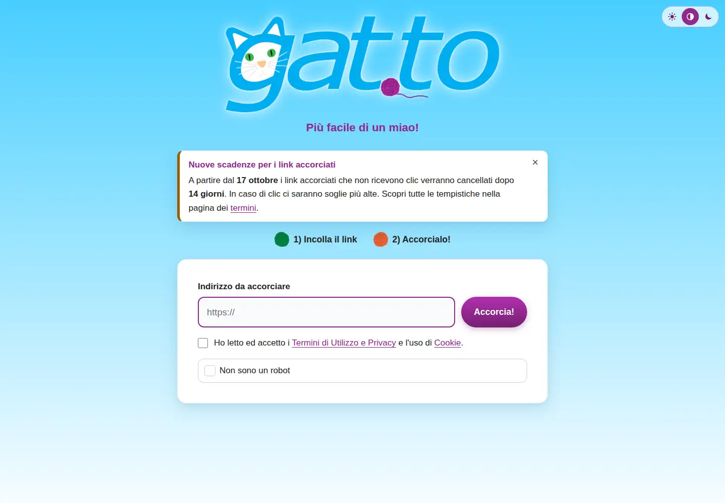 Captured homepage of gat.to in the current scan