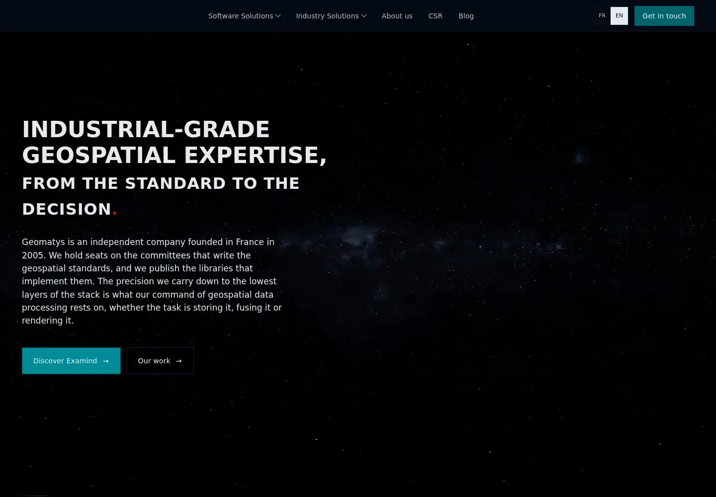 Screenshot of geomatys.com