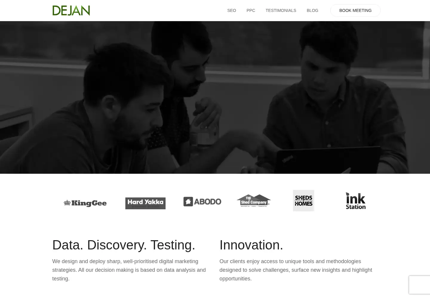 Screenshot of dejanmarketing.com