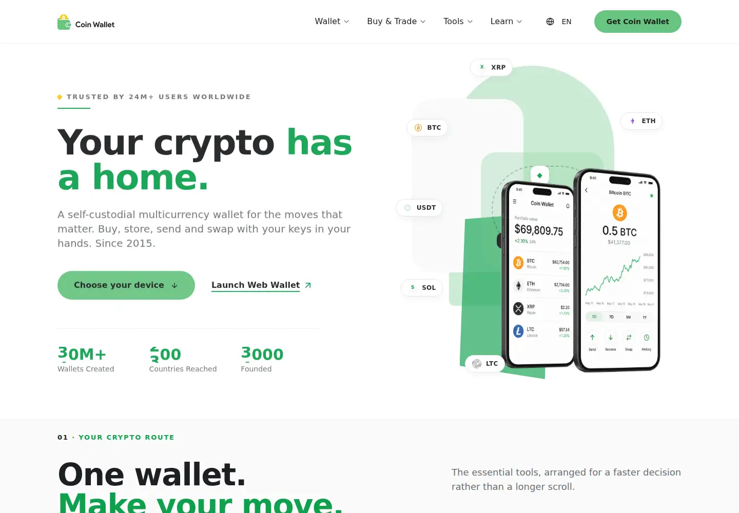 Screenshot of coin.space