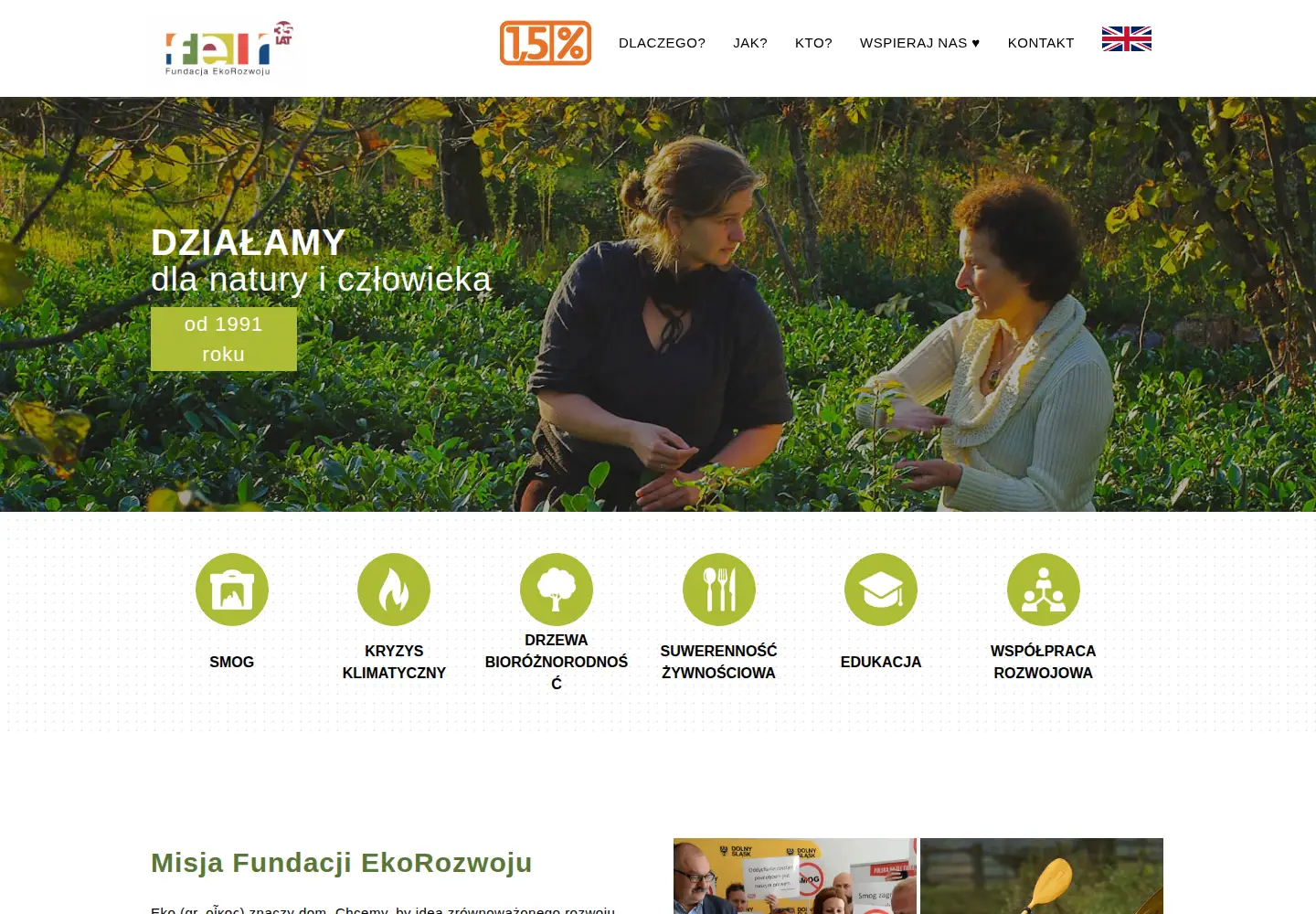 Captured homepage of fer.org.pl in the current scan