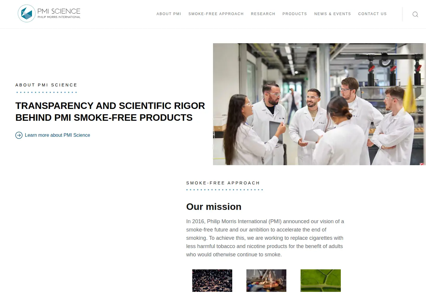Screenshot of pmiscience.com