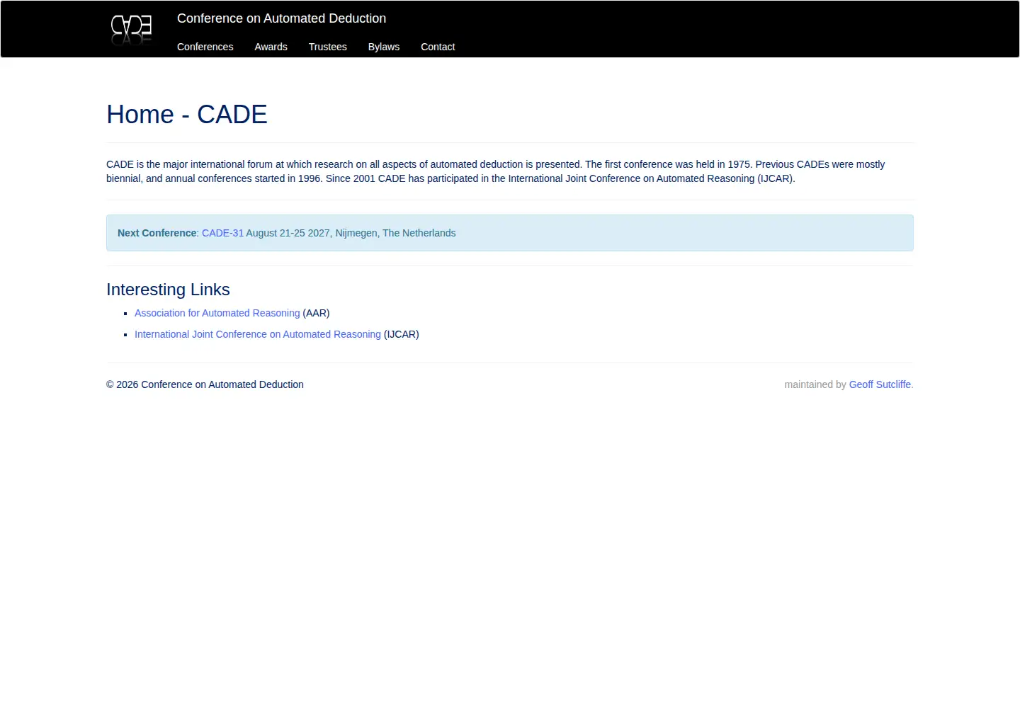 Captured homepage of cadeinc.org in the current scan