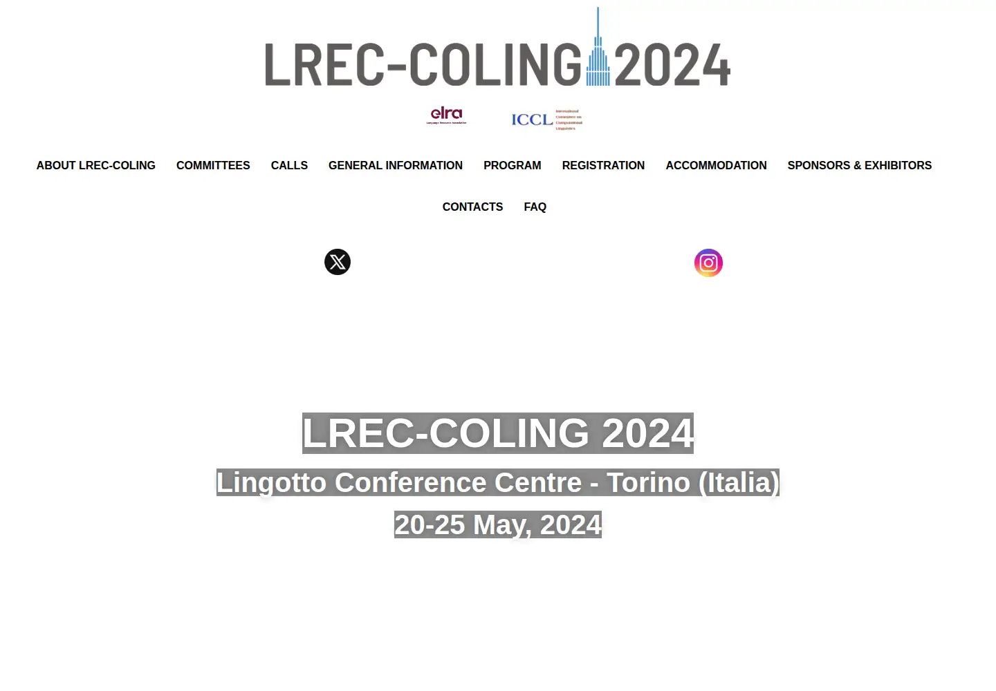 Captured homepage of lrec-coling-2024.org in the current scan