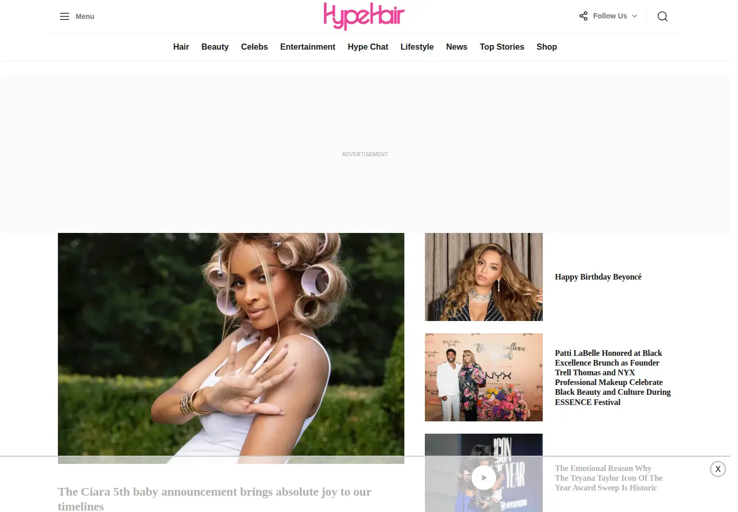 Screenshot of hypehair.com