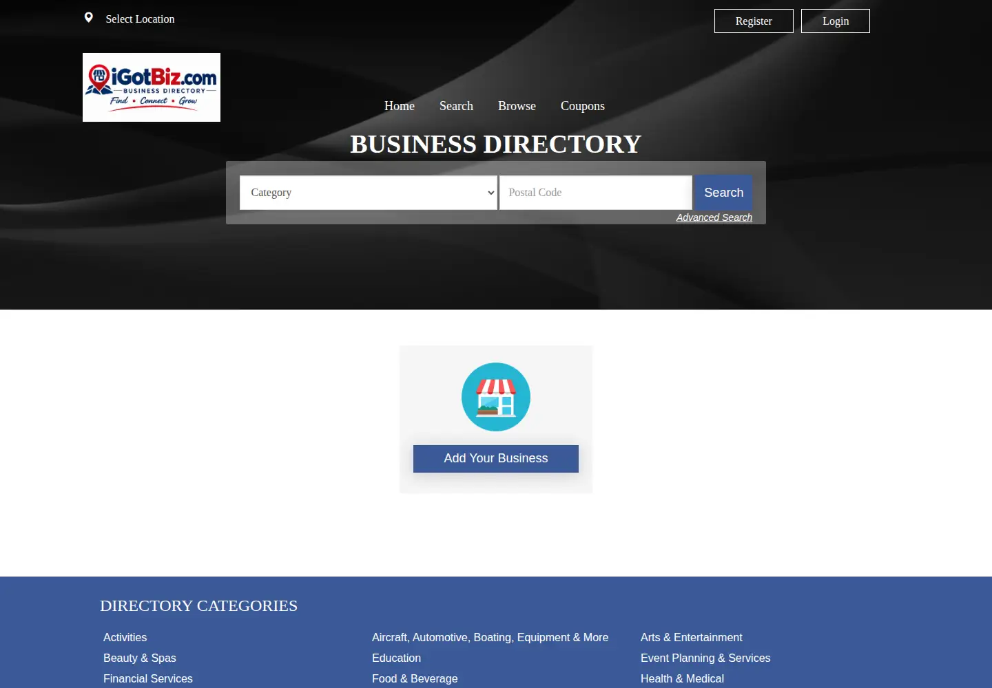 Screenshot of igotbiz.com