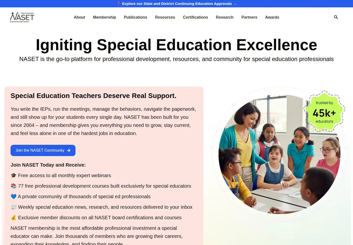 Screenshot of naset.org