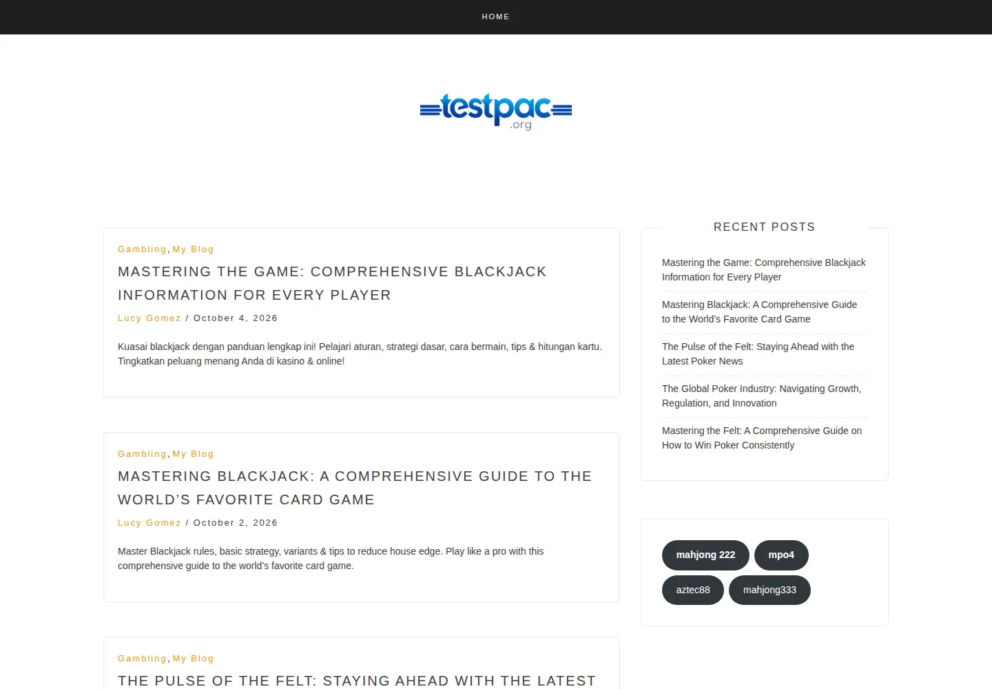 Screenshot of testpac.org