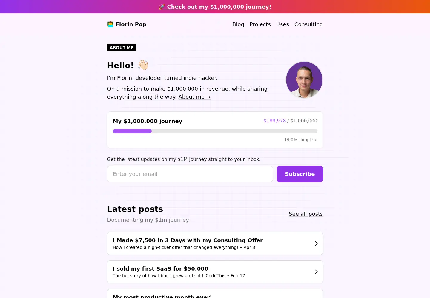Screenshot of florin-pop.com
