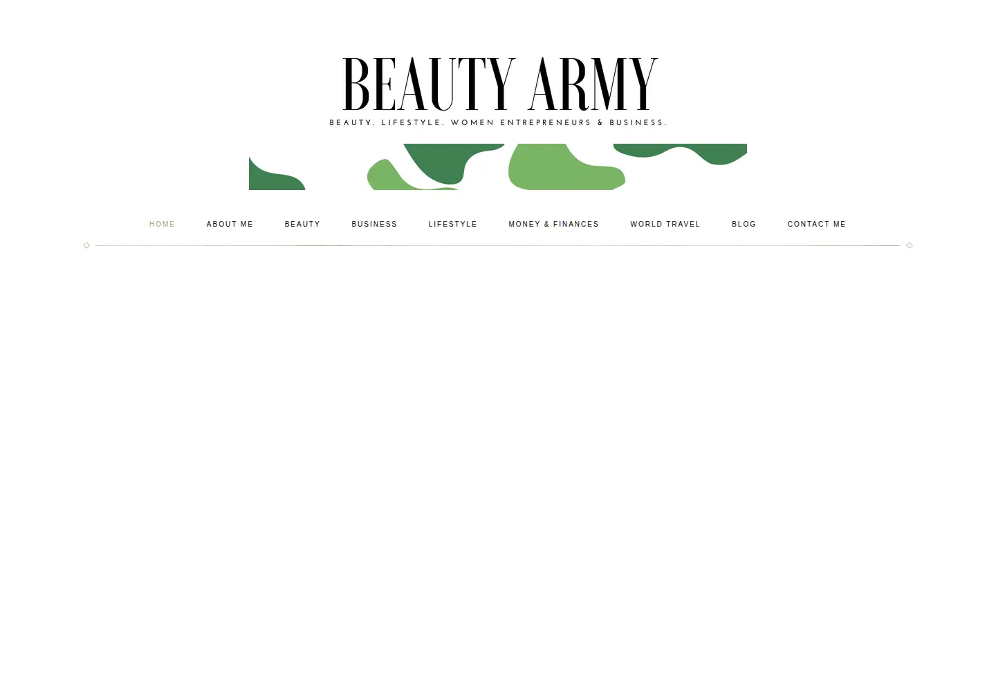 Captured homepage of beautyarmy.com in the current scan