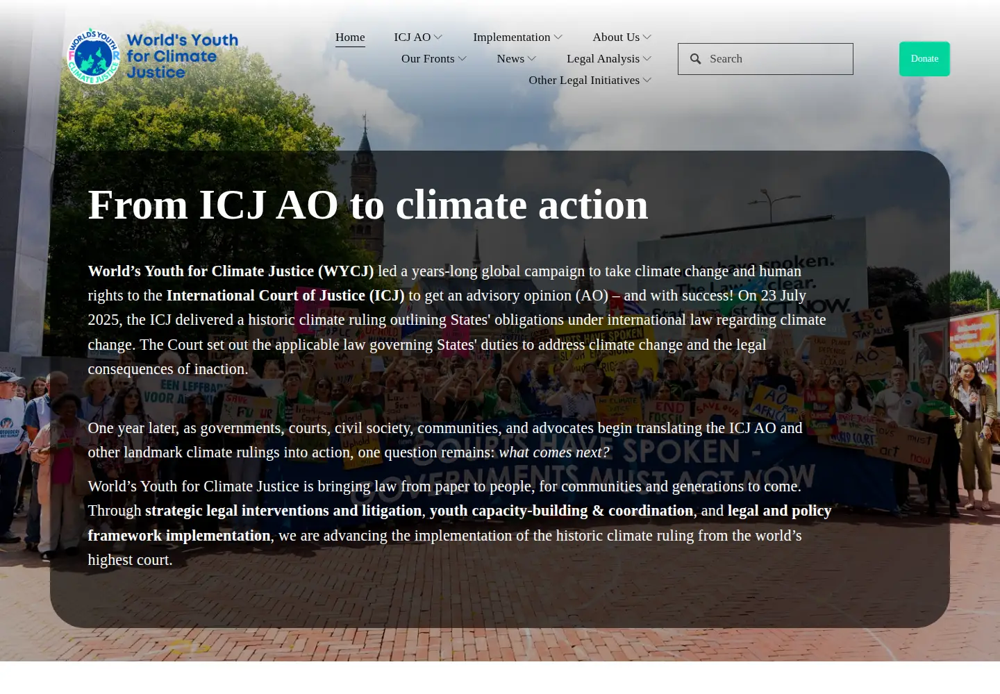 Captured homepage of wy4cj.org in the current scan