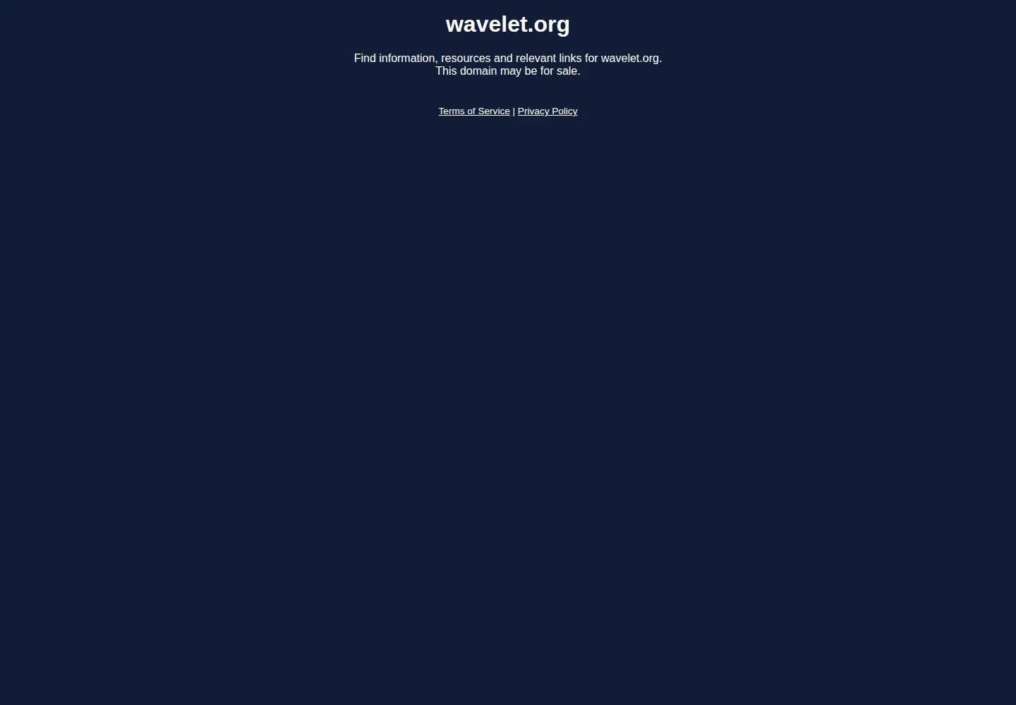 Screenshot of wavelet.org