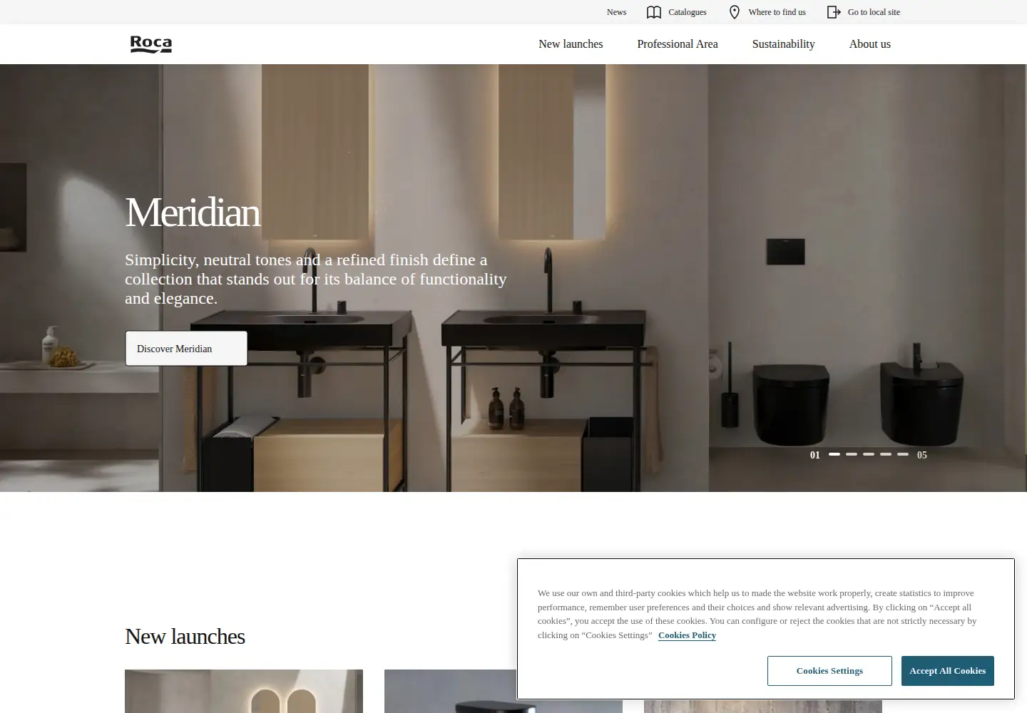Screenshot of roca.com