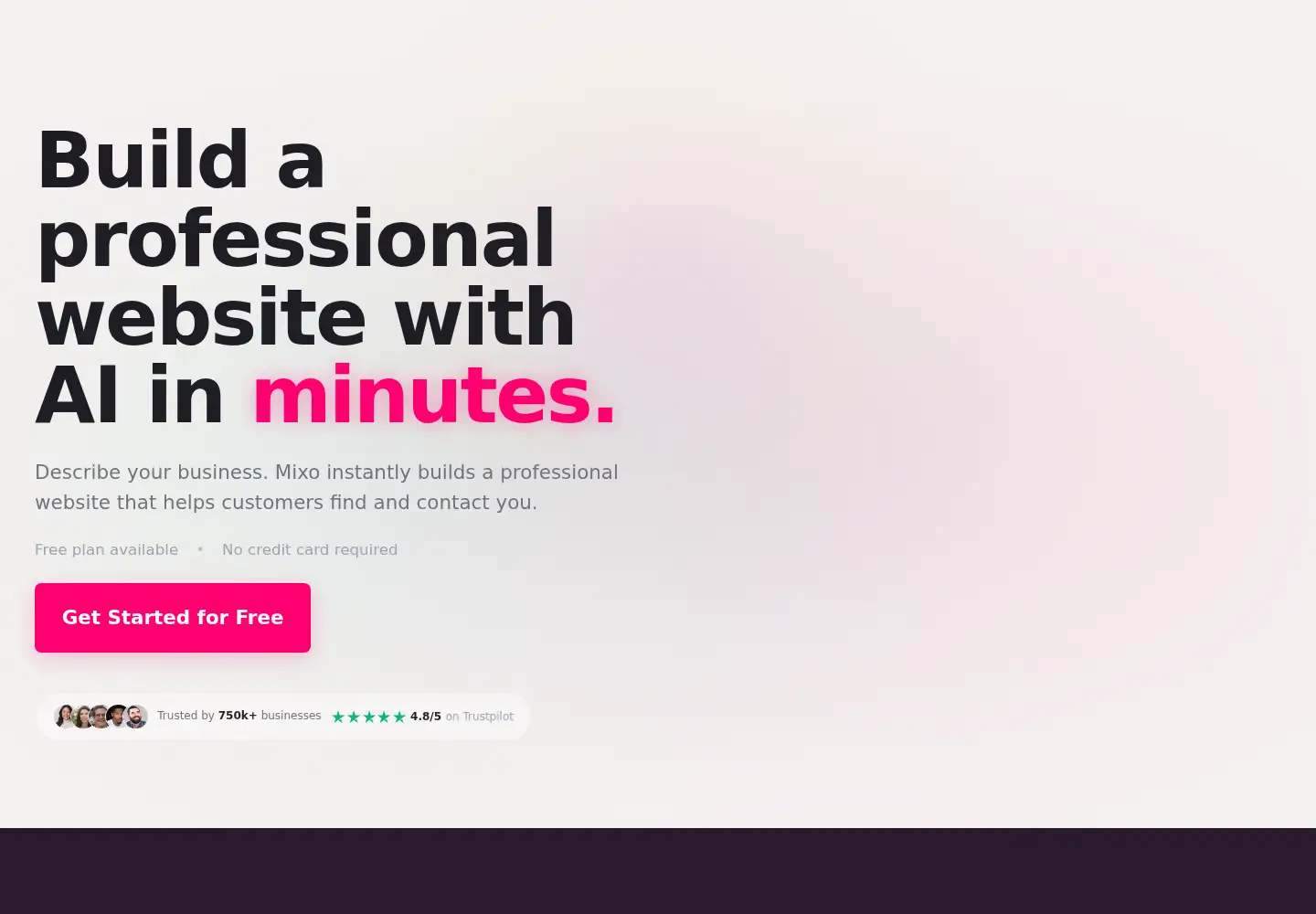 Screenshot of mixo.io