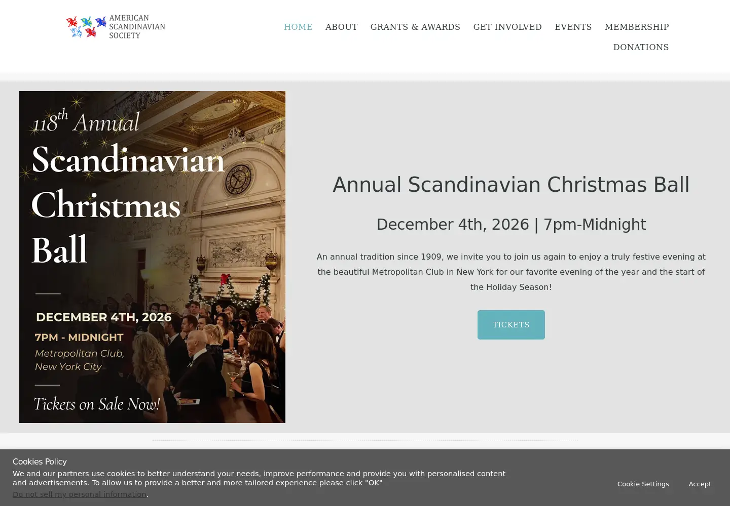 Screenshot of americanscandinavian.org