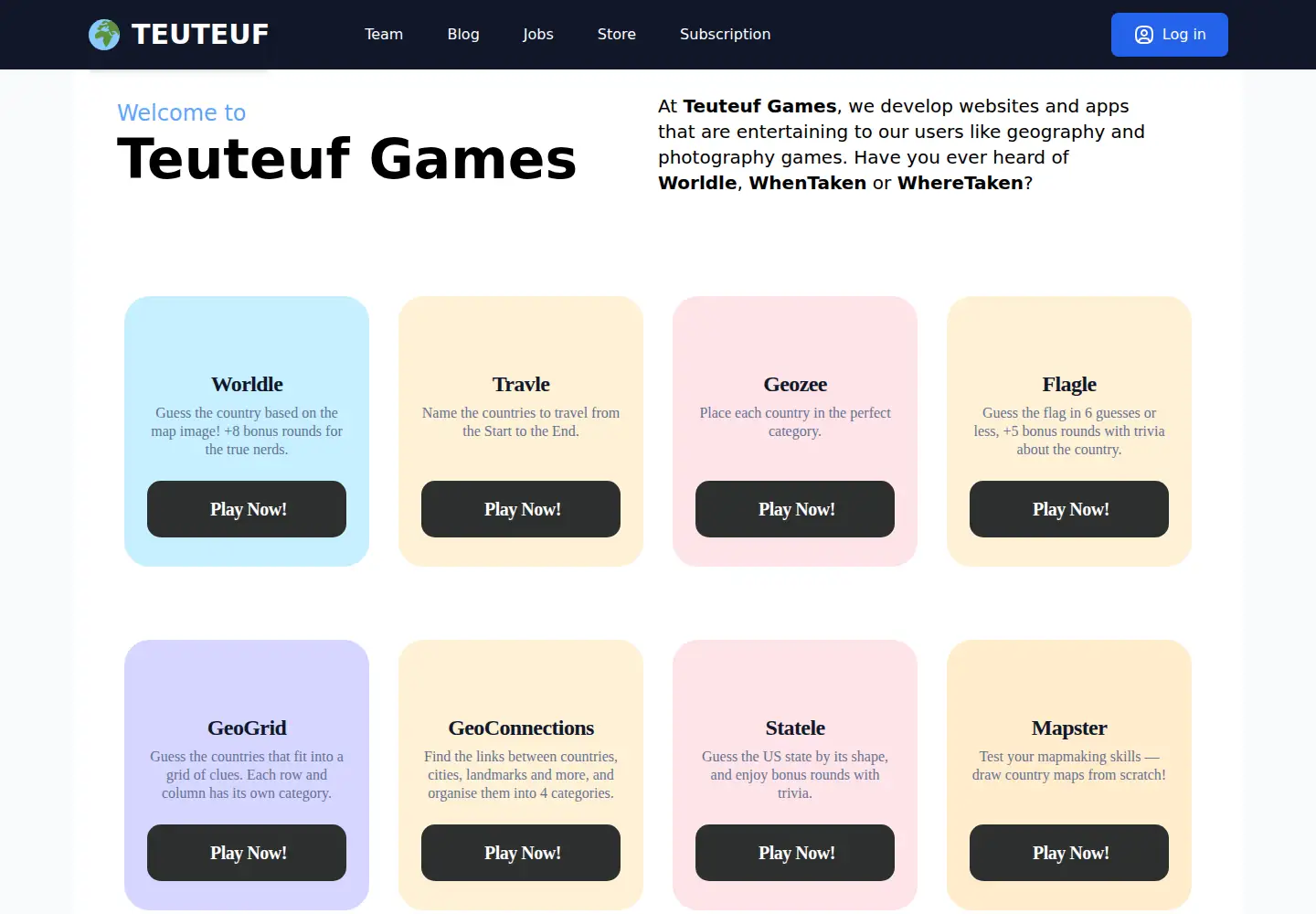 Captured homepage of teuteuf.fr in the current scan