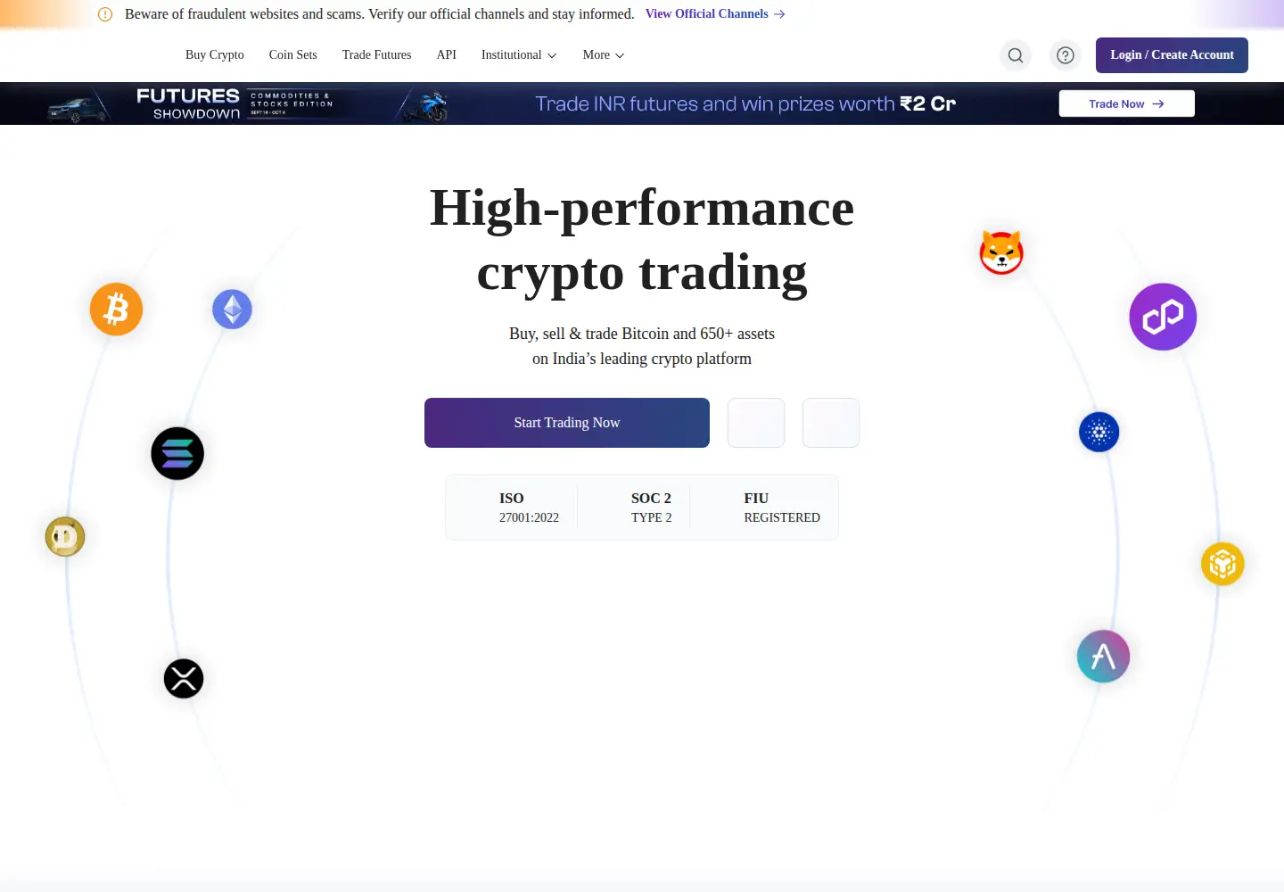Screenshot of mudrex.com