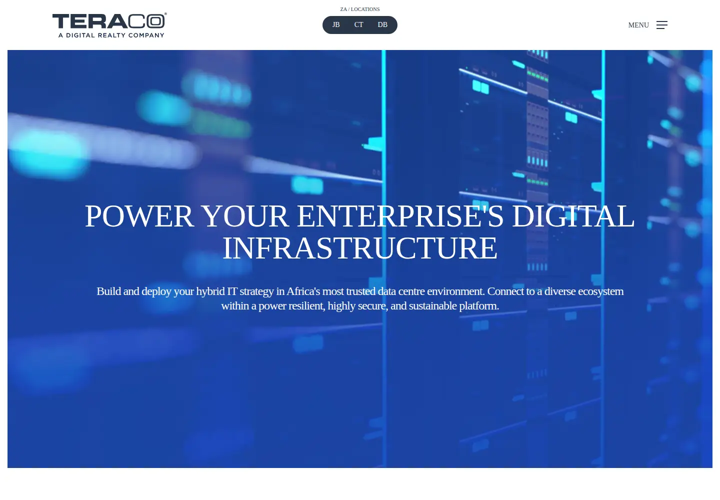 Screenshot of teraco.co.za