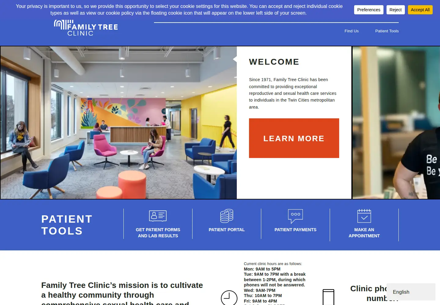 Screenshot of familytreeclinic.org