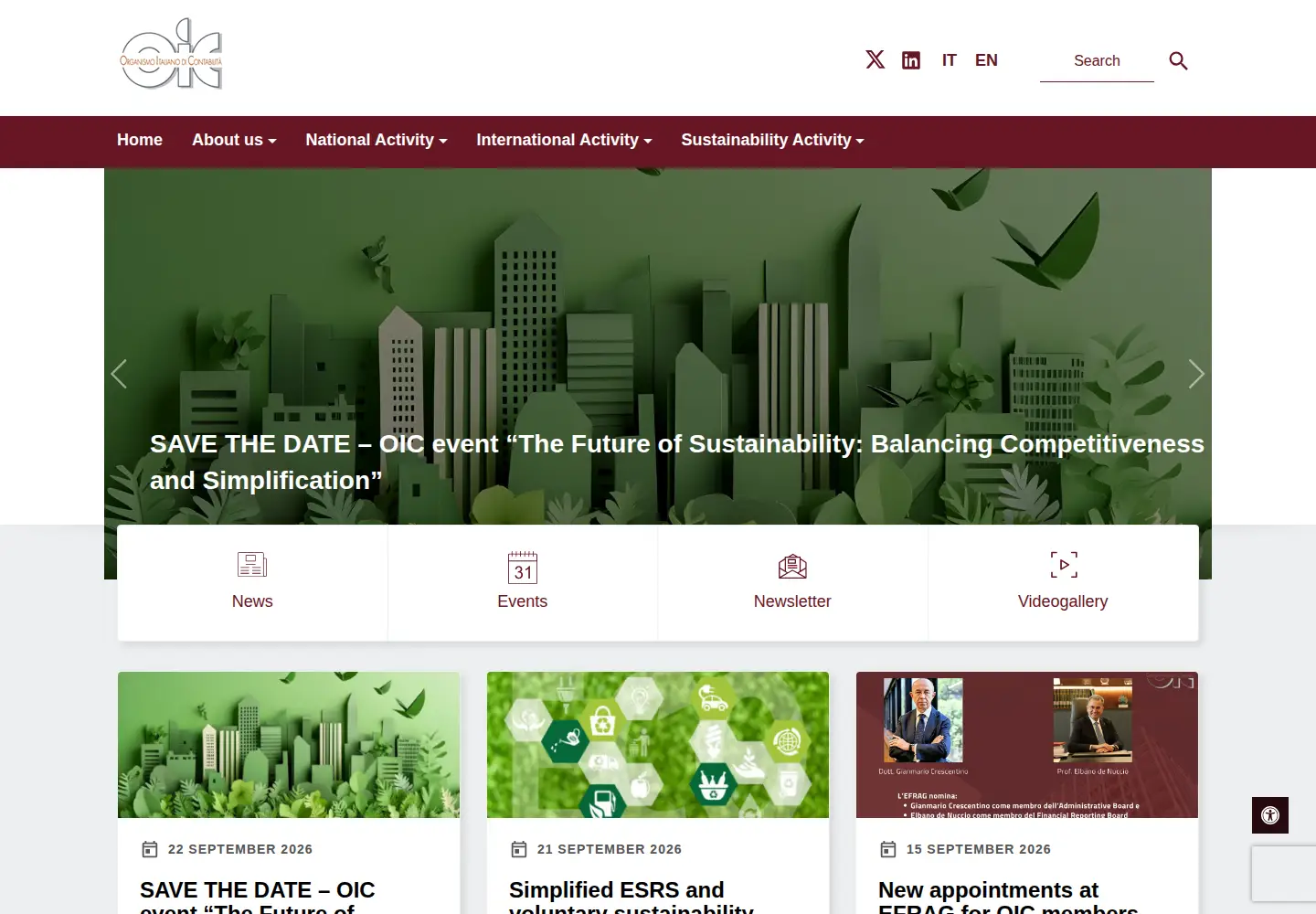 Screenshot of fondazioneoic.eu