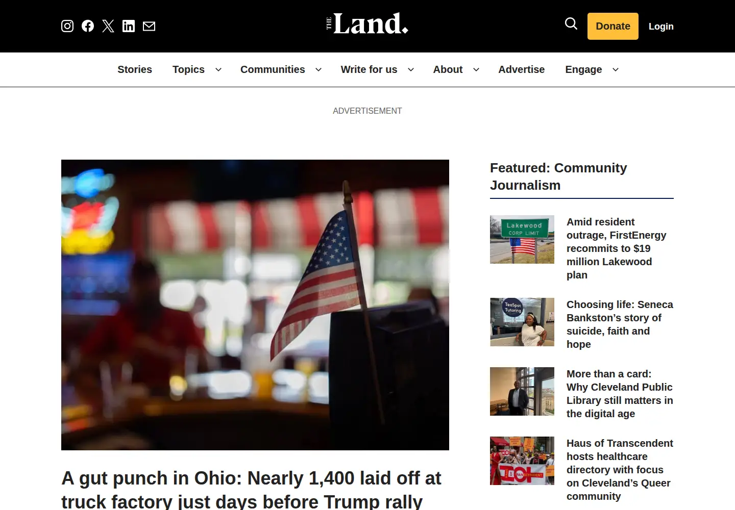 Screenshot of thelandcle.org