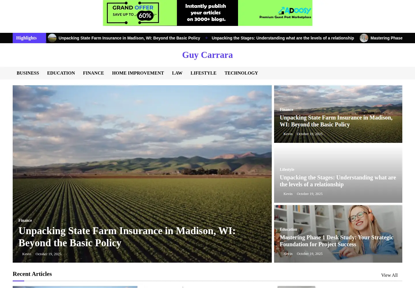 Screenshot of guycarrara.com