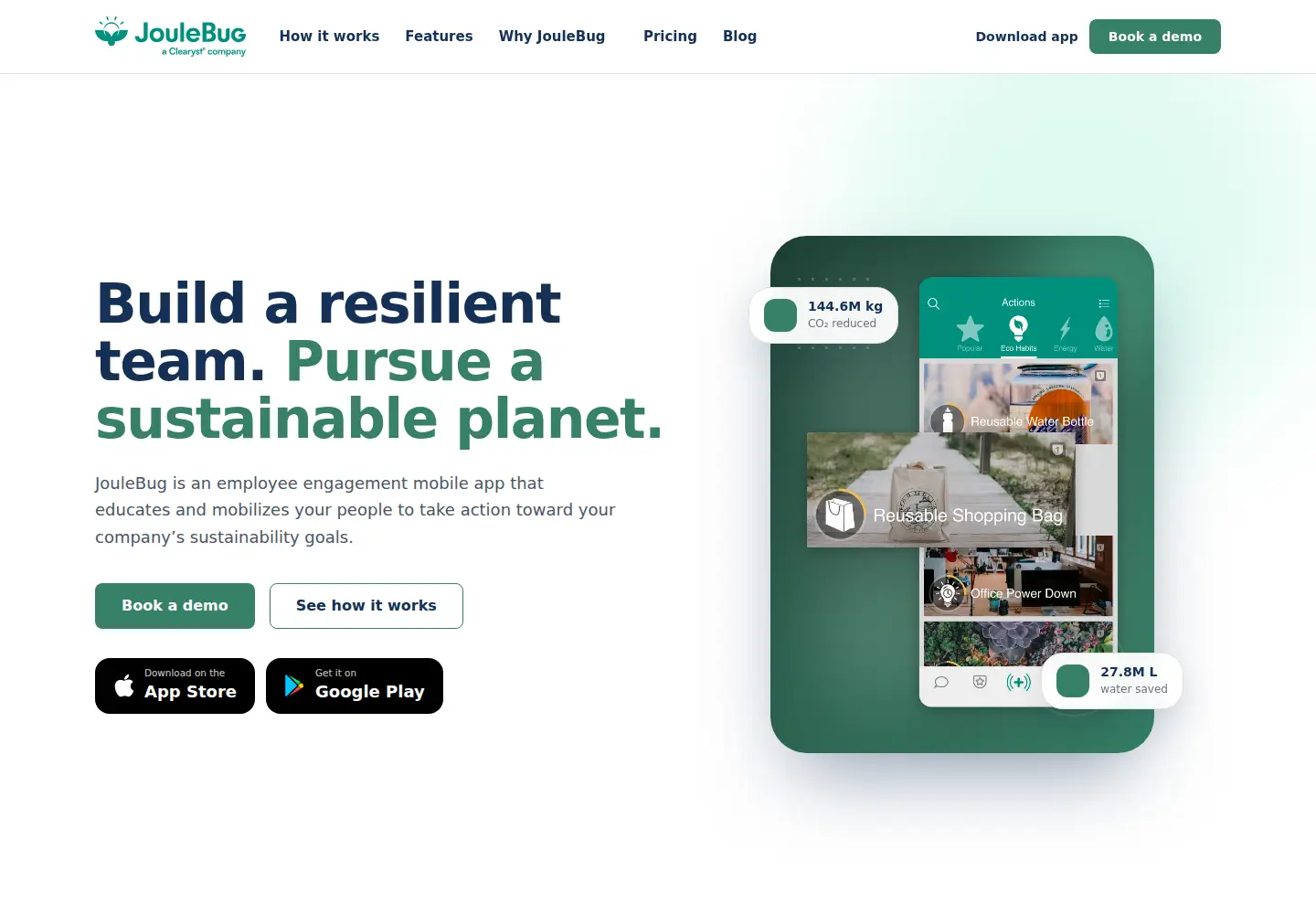Screenshot of joulebug.com
