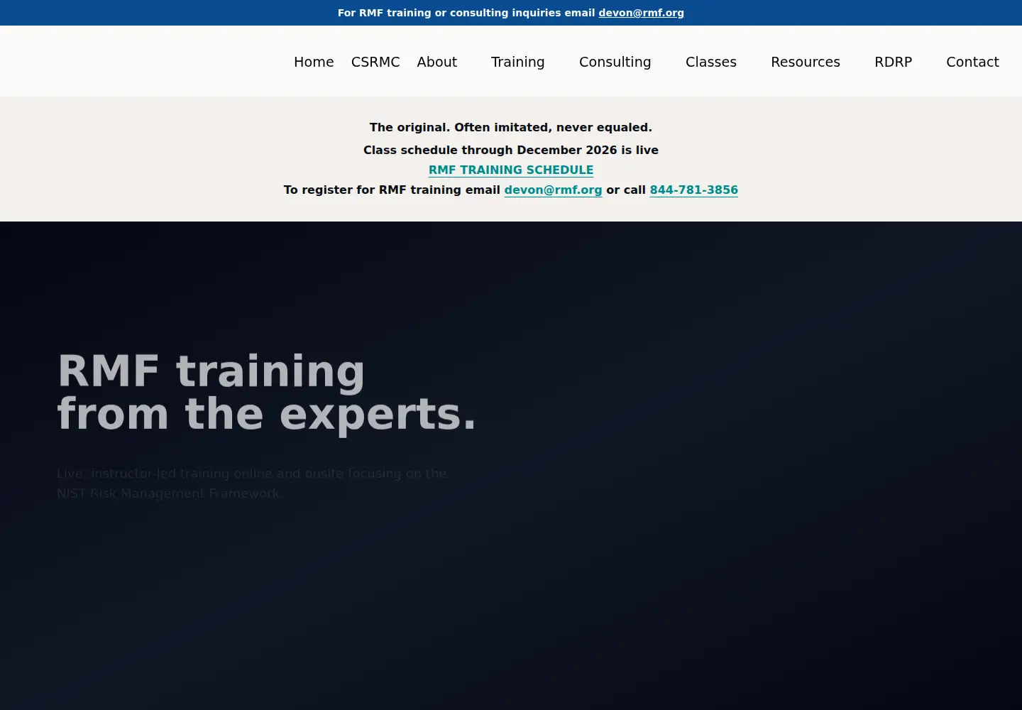 Screenshot of rmf.org