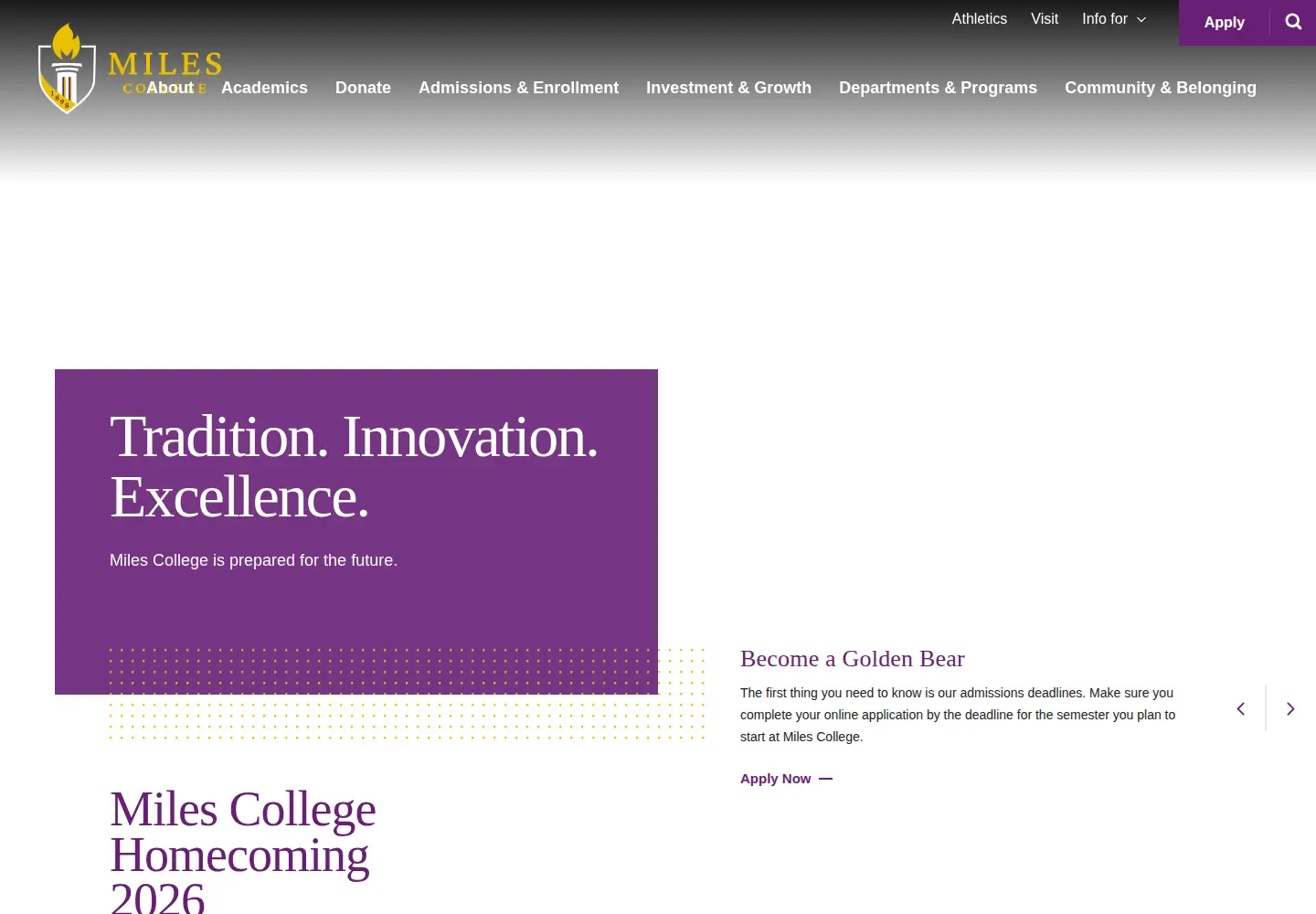 Screenshot of miles.edu