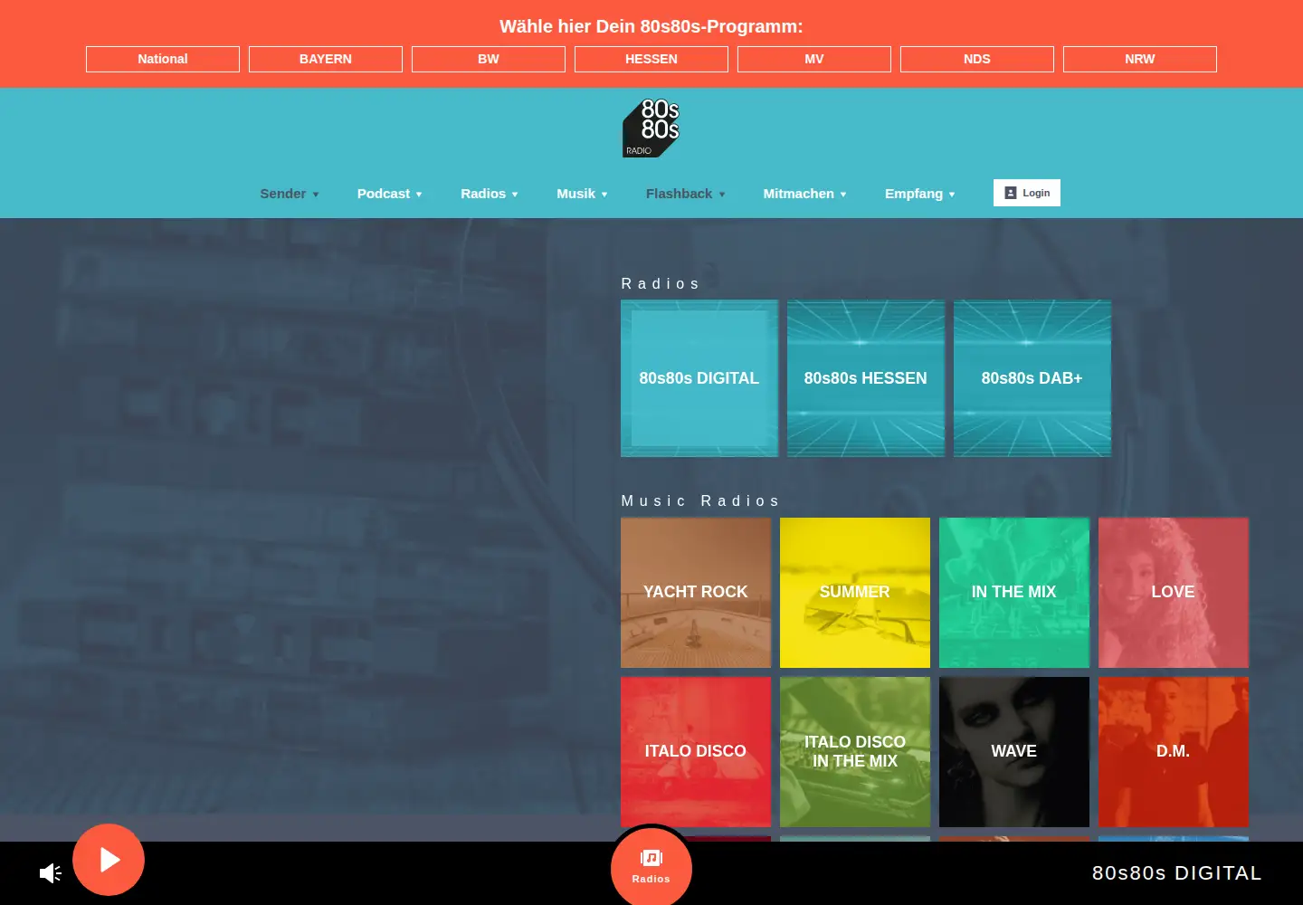 Screenshot of 80s80s.de