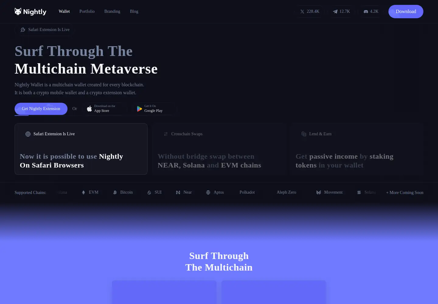 Screenshot of nightly.app