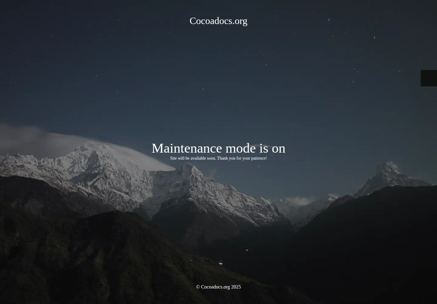 Screenshot of cocoadocs.org