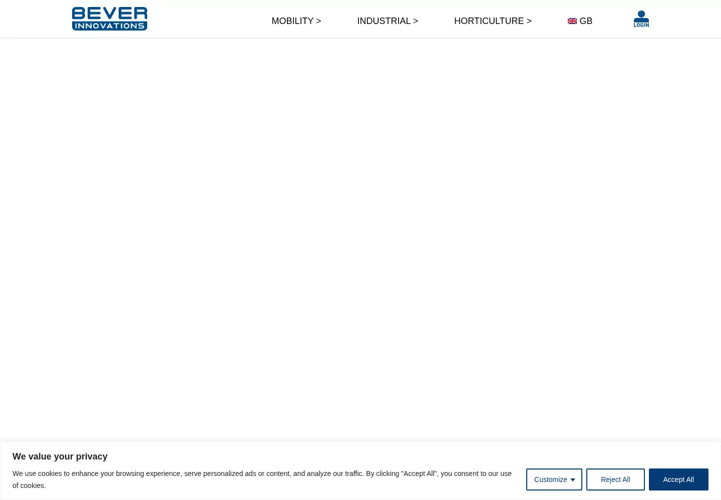 Captured homepage of beverinnovations.com in the current scan