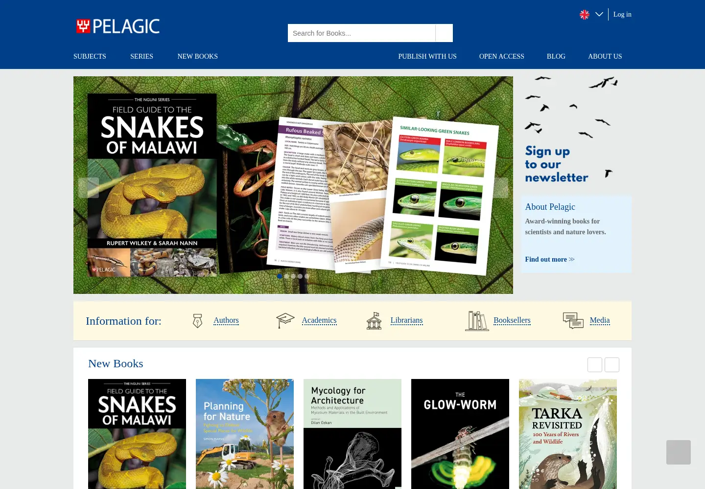 Screenshot of pelagicpublishing.com