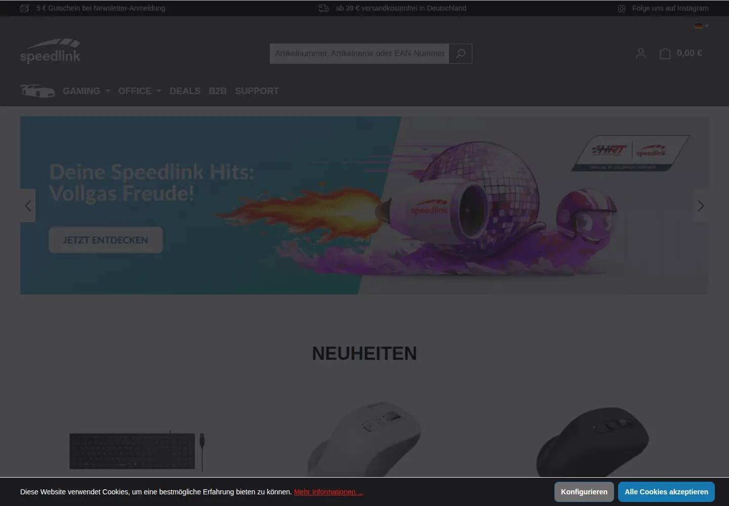Screenshot of speedlink.com