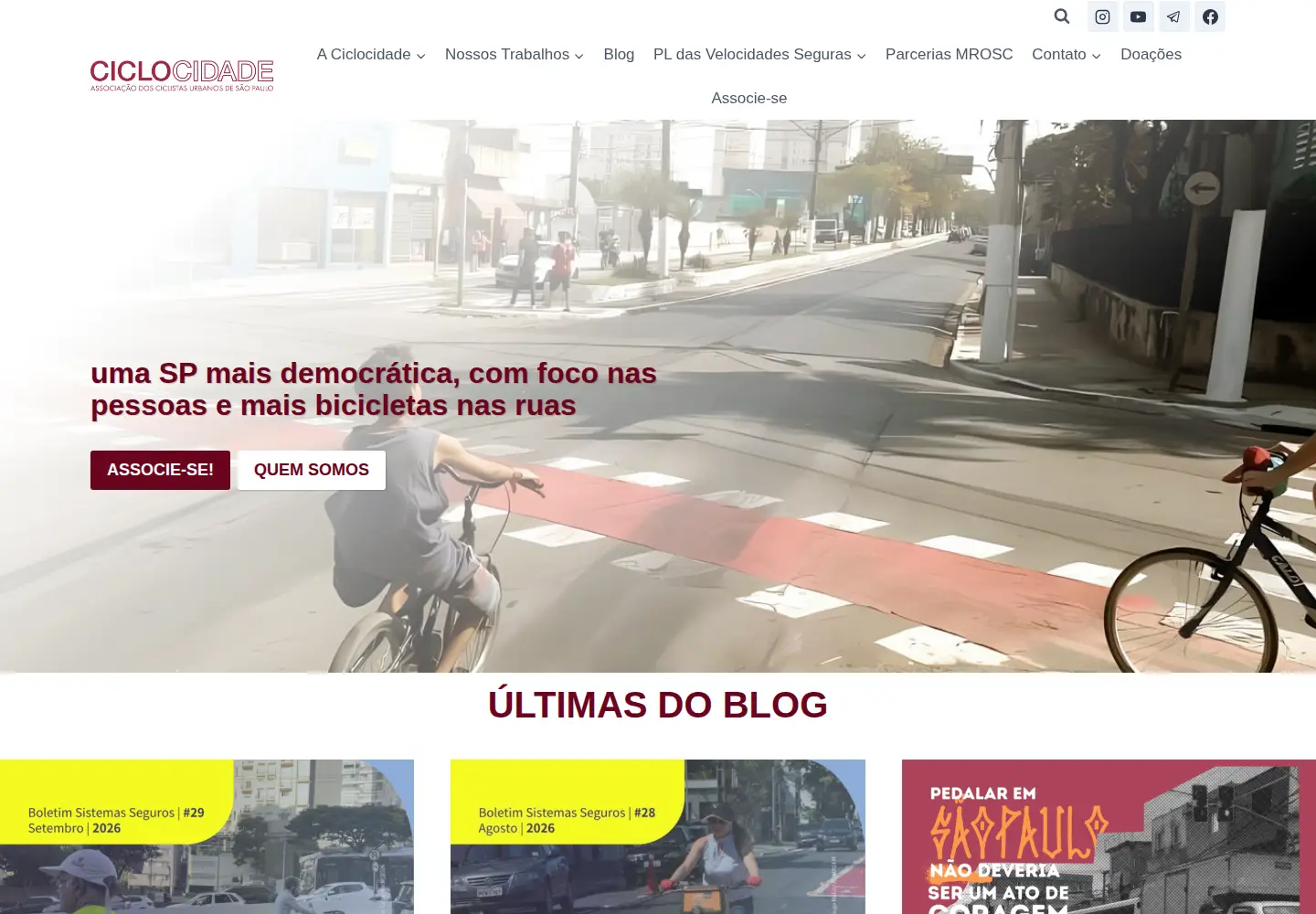 Screenshot of ciclocidade.org.br