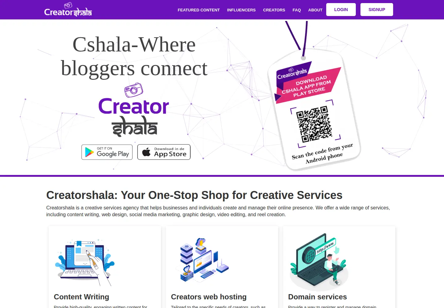 Screenshot of creatorshala.com