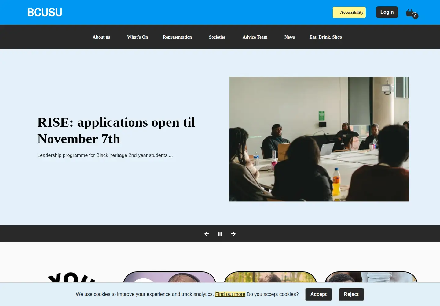 Screenshot of bcusu.com