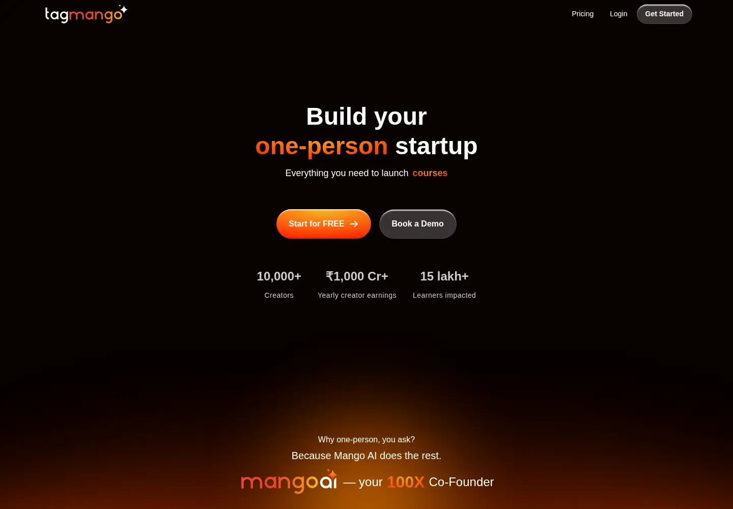 Screenshot of tagmango.com