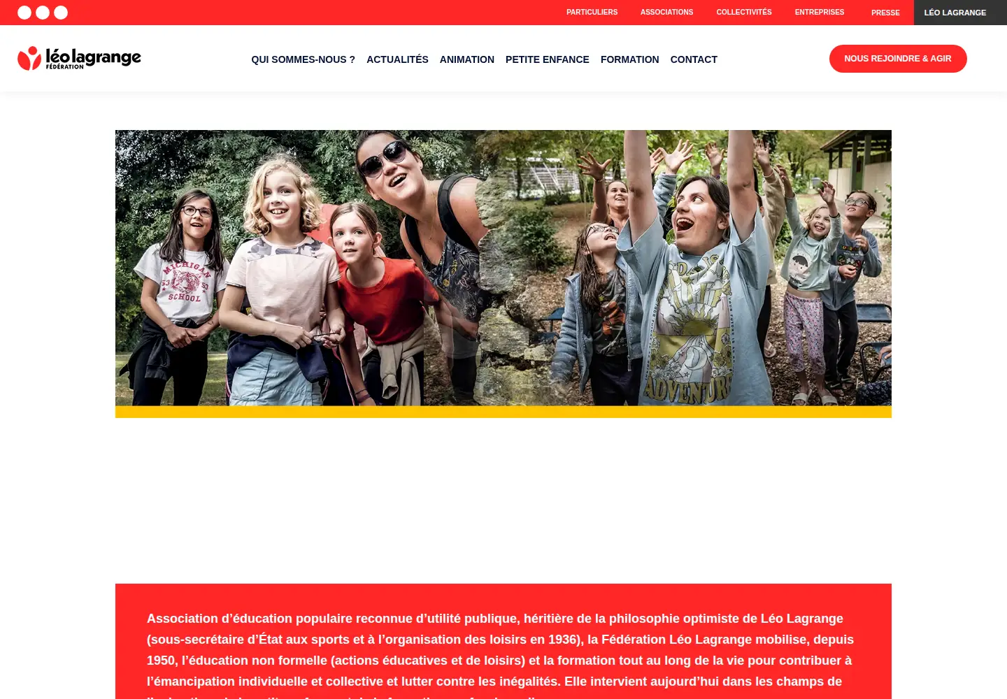 Screenshot of leolagrange.org