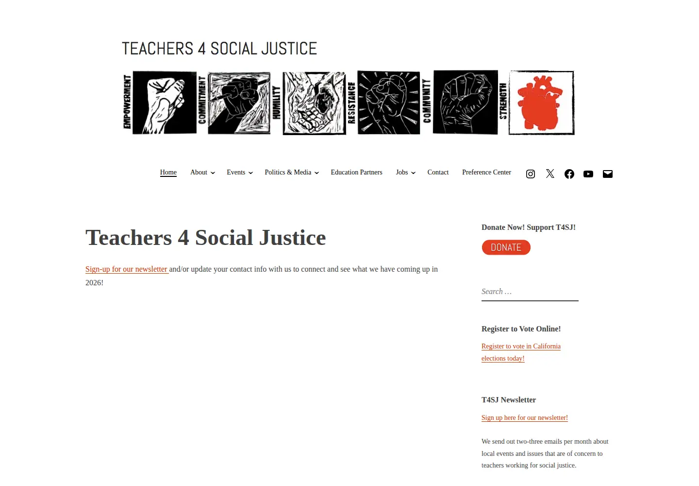Screenshot of t4sj.org