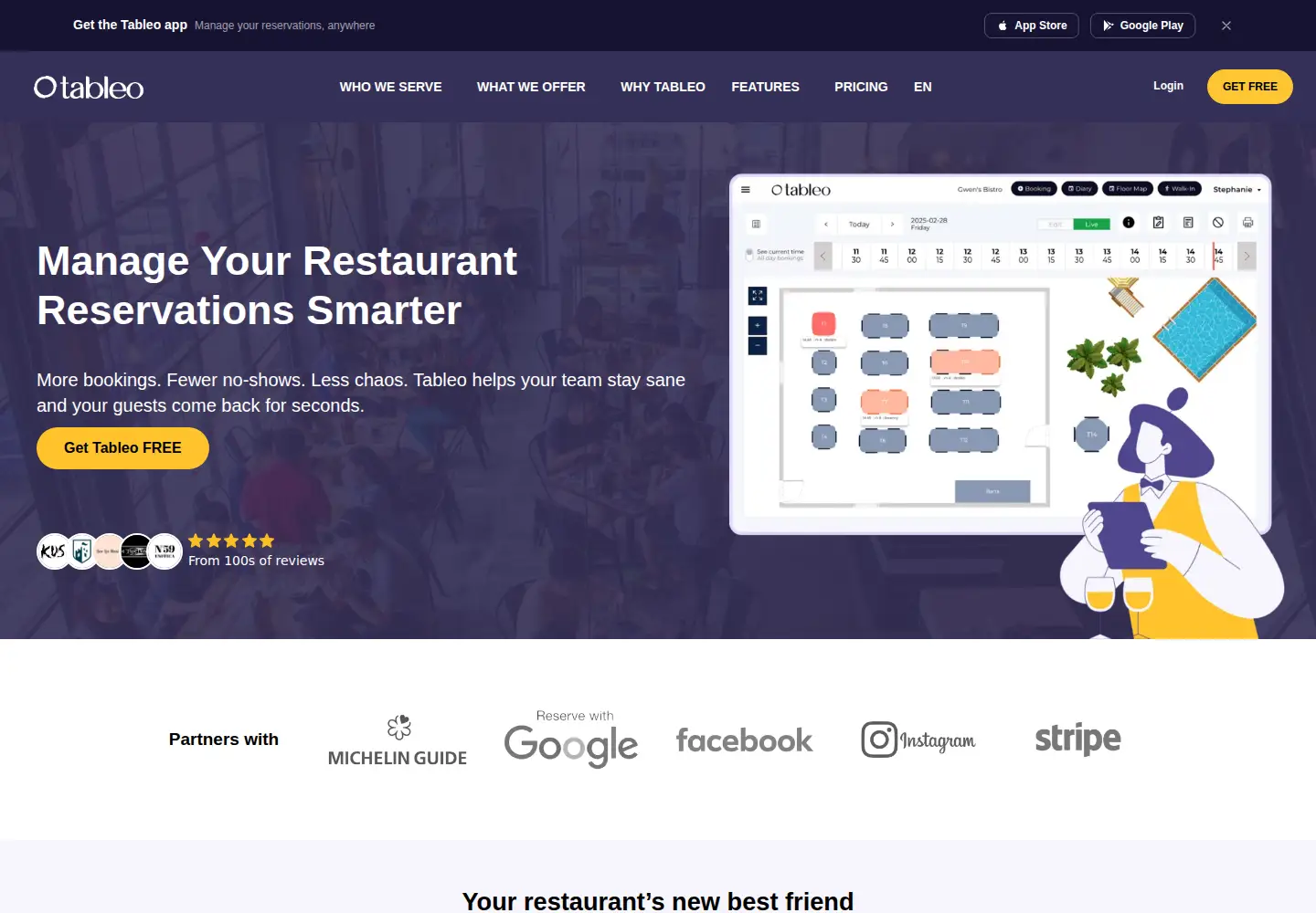Screenshot of tableo.com