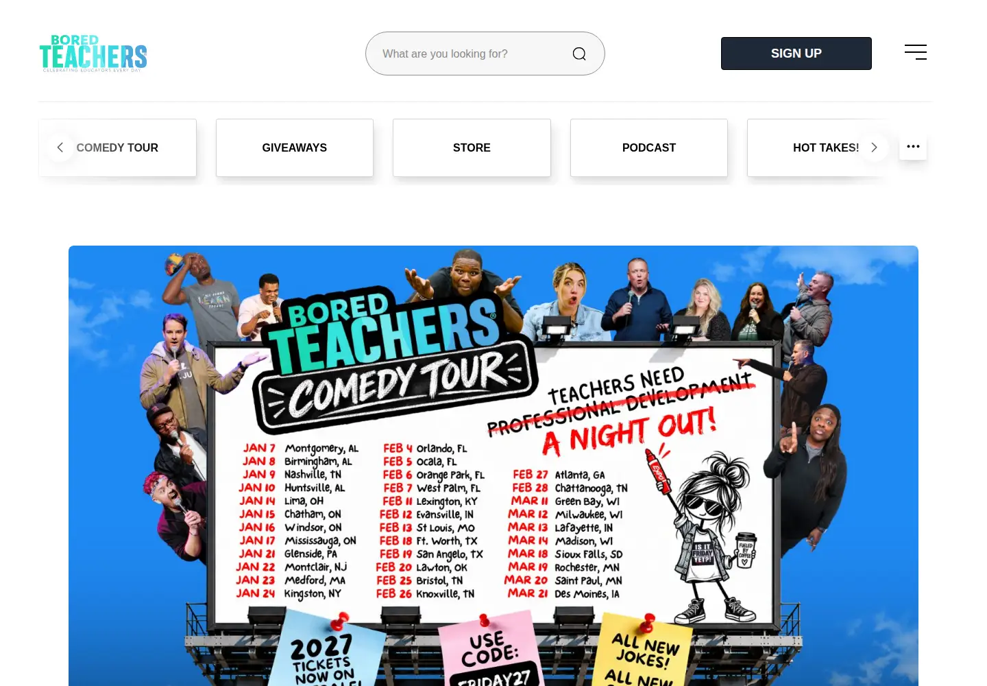 Screenshot of boredteachers.com